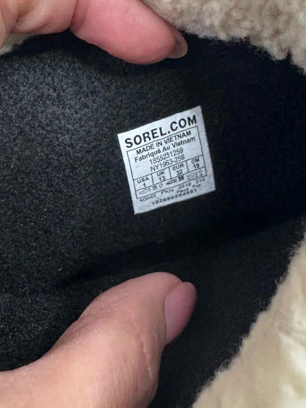 Sorel Kids Waterproof Winter Boots Lace up Brown Black Snow Boots Size 1